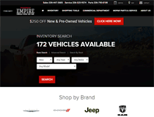 Tablet Screenshot of empirechryslerdodgejeep.com